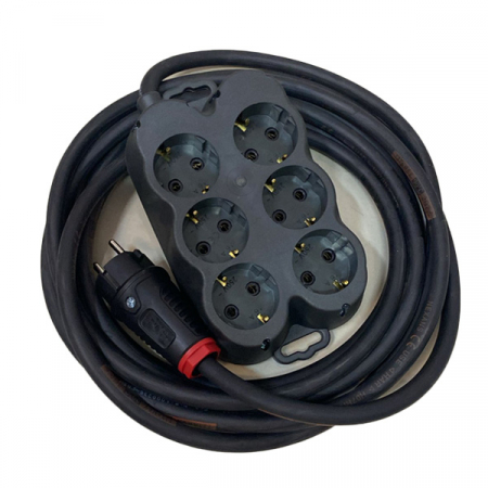 Prelungitoare - Prelungitor 3 m, cablu 3x2.5 TITANEX , multipriza cauciuc