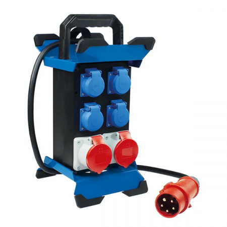 Prelungitoare - Prelungitor Stecky pentru santier cu 4 prize monofazice 2PE/16A/250V si 2 trifazice CEE 5 poli 16A IP44