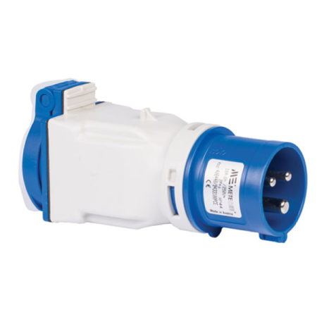 Stechere - Stecher adaptor de la monofazic 3 poli 16A CEE la monofazic schuko 16A IP44