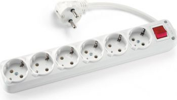 Prelungitoare - Prelungitor Schuko 6 prize, 2m, intrerupator