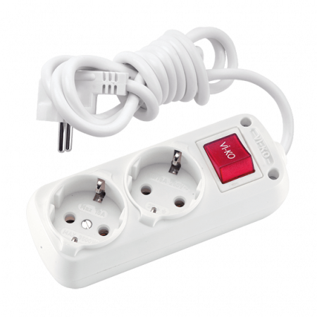 PRELUNGITOARE - Prelungitor Schuko 2 prize, 2m, intrerupator