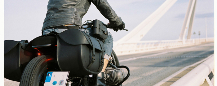 Set genti laterale moto, piele naturala [3]