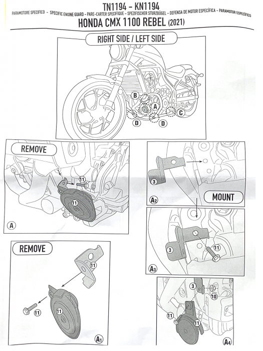 Protectie motor HONDA CMX 1100 Rebel (21 - 24)         [2]