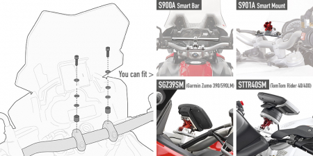 KTM - Kit rapid genti laterale KTM APRILIA YAMAHA TRIUMPH MOTO GUZZI BMW HONDA R 1250 RS (19 - 22) Caponord 1200 (13 - 17) CTX 1300 (14 - 16)