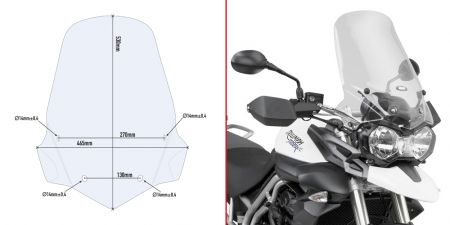 TRIUMPH - Parbriz TRIUMPH Tiger 800 / 800 XC / 800 XR (11 - 17)        