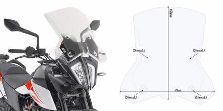 KTM - Parbriz KTM 790 Adventure R (19 - 20) 390 Adventure (20 - 24) 790 Adventure (19 - 20) 890 Adventure (21 - 22)     