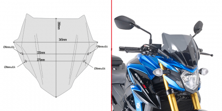Model Moto - Parbriz SUZUKI GSX S750 (17 - 21)        