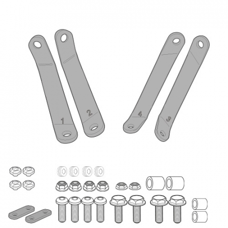 Model Moto - Kit fixare parbriz PEUGEOT Tweet 50-125-150 (10 - 22)        