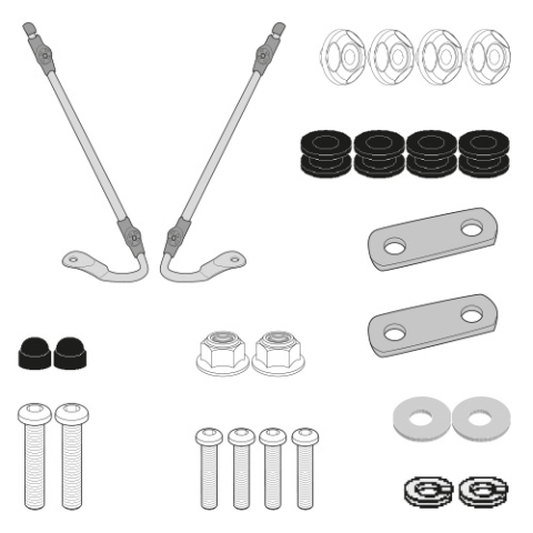 Model Moto - Kit fixare parbriz NIU MQI GT (21 - 25)        