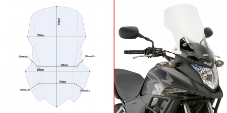 Model Moto - Parbriz HONDA CB 500 X (13 - 18)        