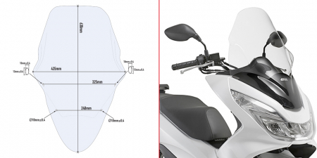 PCX 125-150 (14 - 17) / PCX 150 (18) - Parbriz HONDA PCX 125-150 (14 - 17) / PCX 150 (18)        