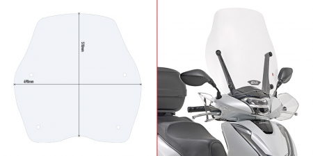 Model Moto - Parbriz HONDA NIU SH 125i-150i (17 - 19) UQI GT (21 - 23) NQI (19 - 23) MQI+ (19 - 25)    