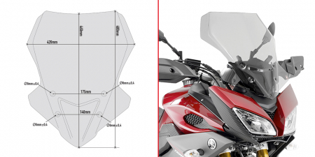 MT-09 Tracer (15 - 17) - Parbriz YAMAHA MT-09 Tracer (15 - 17)        