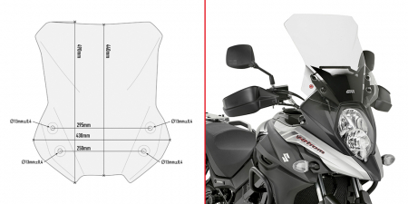 SUZUKI - Parbriz SUZUKI DL 650 V-Strom (17 - 24)        