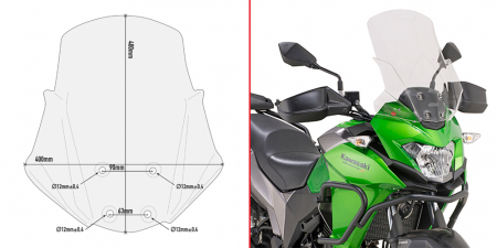 Versys-X 300 (17 - 21) - Parbriz KAWASAKI Versys-X 300 (17 - 23)        