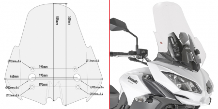 Versys 650 (15 - 21) - Parbriz KAWASAKI Versys 650 (15 - 21)        