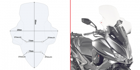 Xciting S400i (18 - 21) - Parbriz KYMCO Xciting 400i (13 - 17) Xciting S400i (18 - 23)       