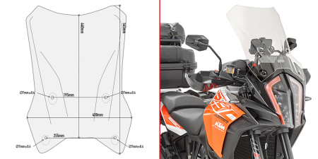 1290 Super Adventure S (17 - 20) - Parbriz KTM 1290 Super Adventure S (17 - 20) 1290 Super Adventure R (17 - 20)       