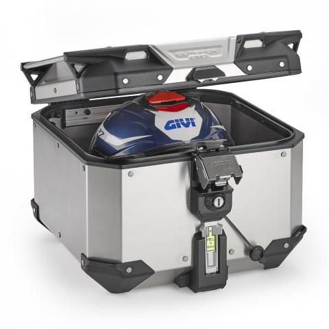 Geanta topcase moto Givi 42 litri, aluminiu, argintiu [1]