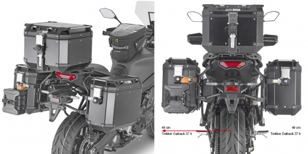 Model Moto - Suport genti laterale YAMAHA Tracer 9 / Tracer 9 GT / Tracer 9 GT+ (21 - 24)        
