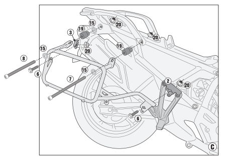 Tiger 900 (24) - Suport laterale TRIUMPH Tiger 900 (20-25)