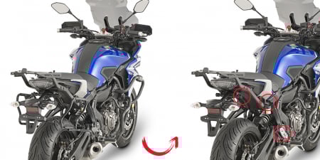 Model Moto - Suport genti laterale YAMAHA Tracer 7 / Tracer 7 GT (20 - 24) MT-07 Tracer (16 - 19)       