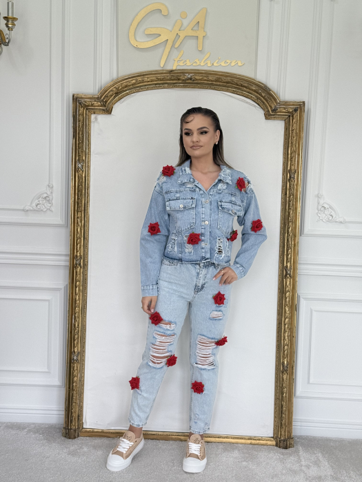 Compleu Denim Red Roses [8]
