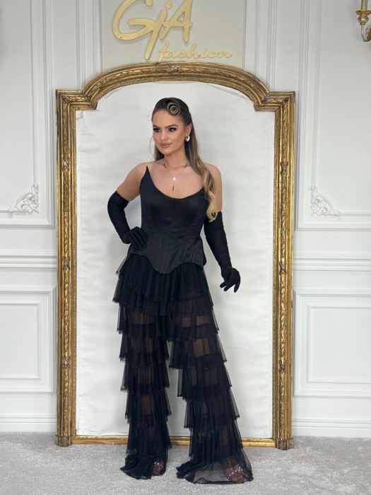 Corset Rellia cu mănuși BLACK [5]