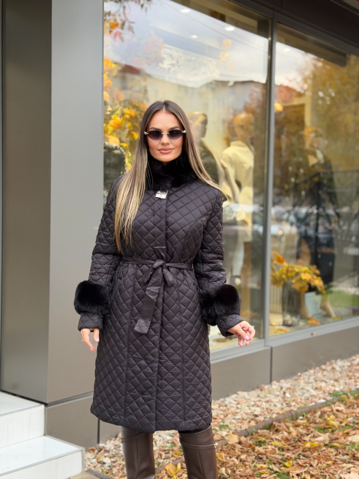 Geaca cu Blana Ecologica Adille [6]