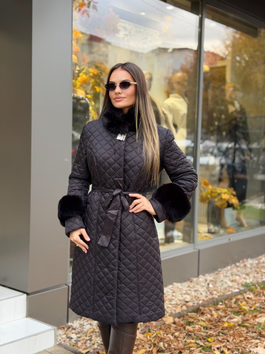 Geaca cu Blana Ecologica Adille [2]