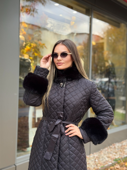 Geaca cu Blana Ecologica Adille [3]