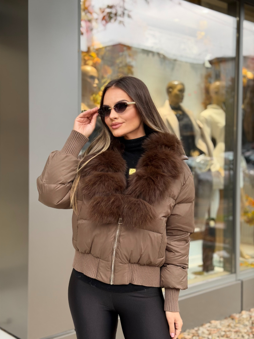 Geaca cu Blana Naturala Edellia [4]