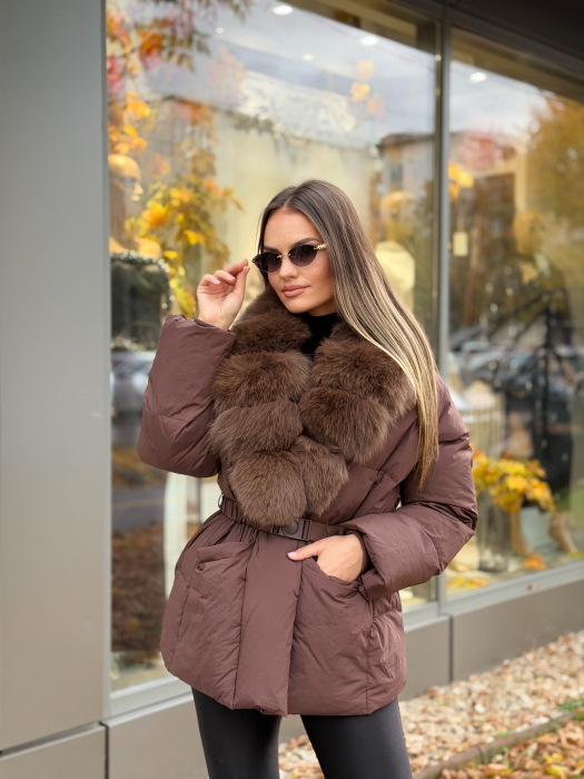 Geaca cu Blana Naturala Ekallia [3]