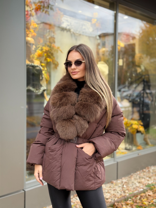 Geaca cu Blana Naturala Ekallia [4]