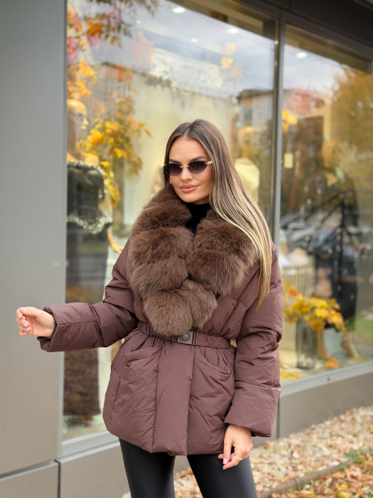 Geaca cu Blana Naturala Ekallia [6]