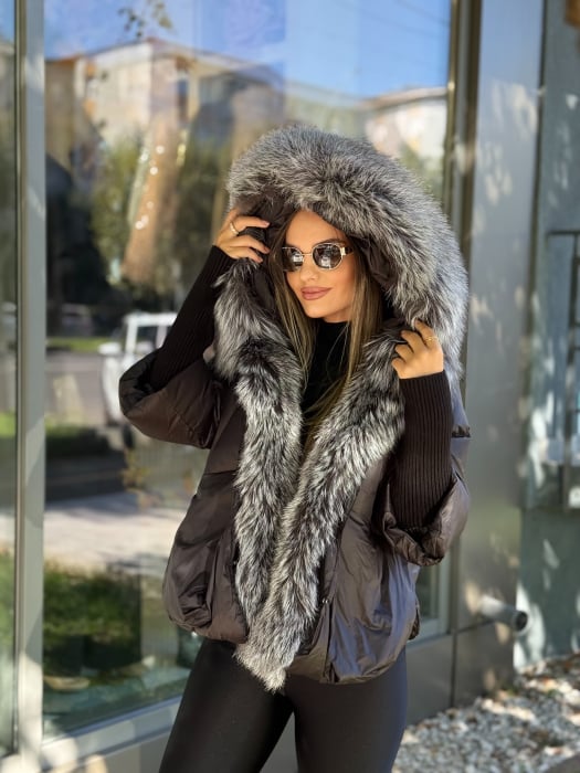 Geaca cu Blana Naturala Zellea [1]