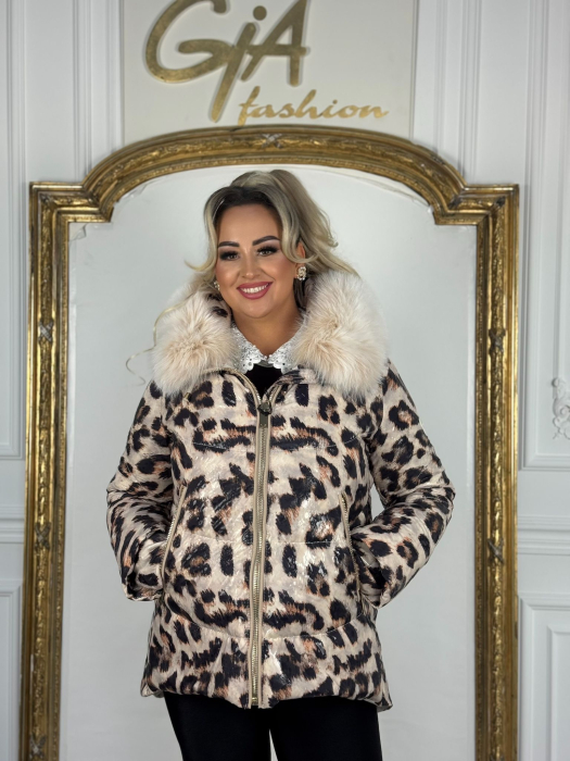 Geaca Flo&Clo cu Blana Naturala Karemi [1]