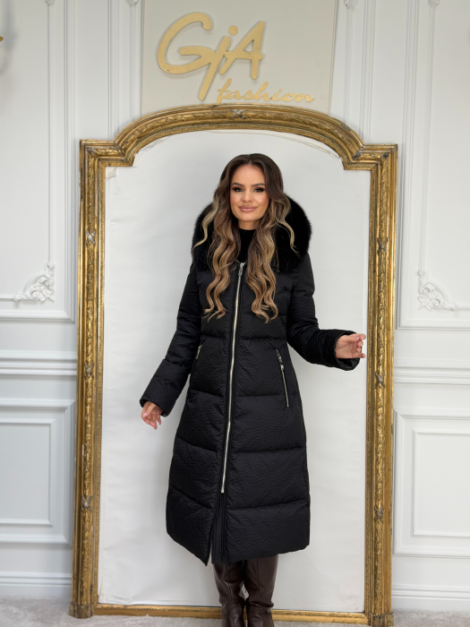 Geaca cu Blana Naturala Zellia Black [6]