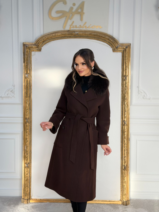 Palton cu Blana Naturala Adenella [6]