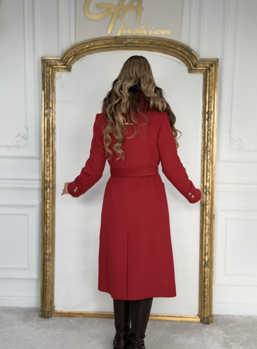 Palton cu Blana Naturala Avela Red [10]