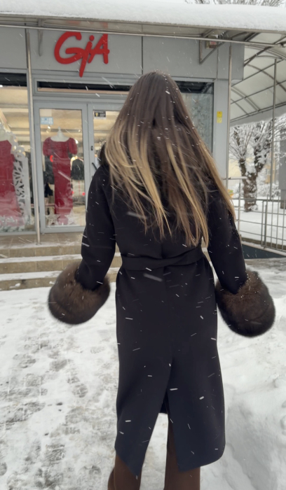 Palton cu Blana Naturala Azella [5]