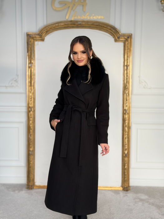 Palton cu Blana Naturala Cellea [7]