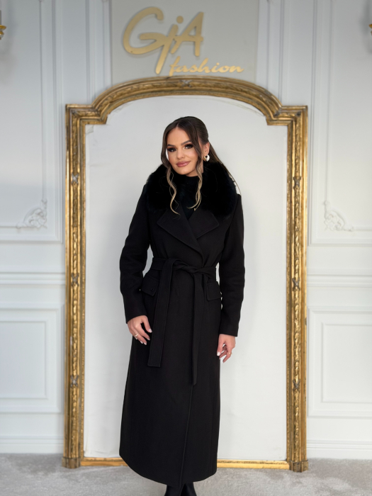 Palton cu Blana Naturala Cellea [4]