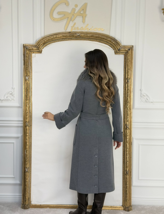 Palton cu Blana Naturala Evellin [8]