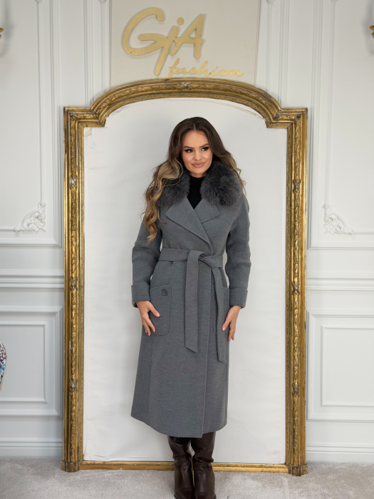 Palton cu Blana Naturala Evellin [3]