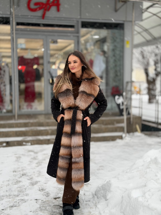Palton cu Blana Naturala Fezia [3]