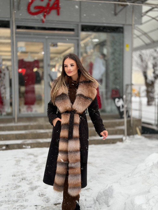 Palton cu Blana Naturala Fezia [2]