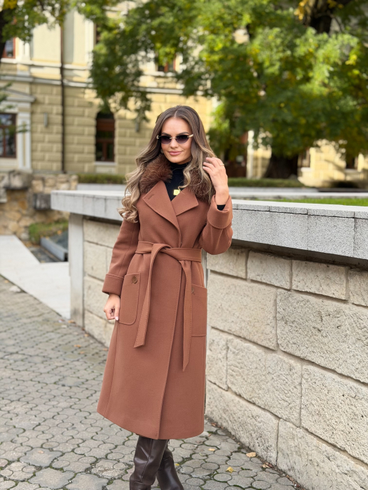 Palton cu Blana Naturala Hemallia [9]