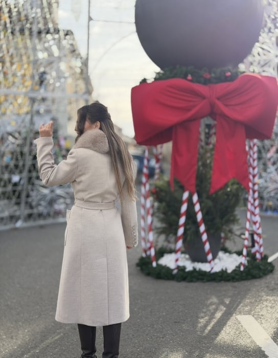 Palton cu Blana Naturala Rellea [9]