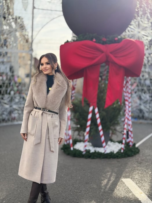 Palton cu Blana Naturala Rellea [6]